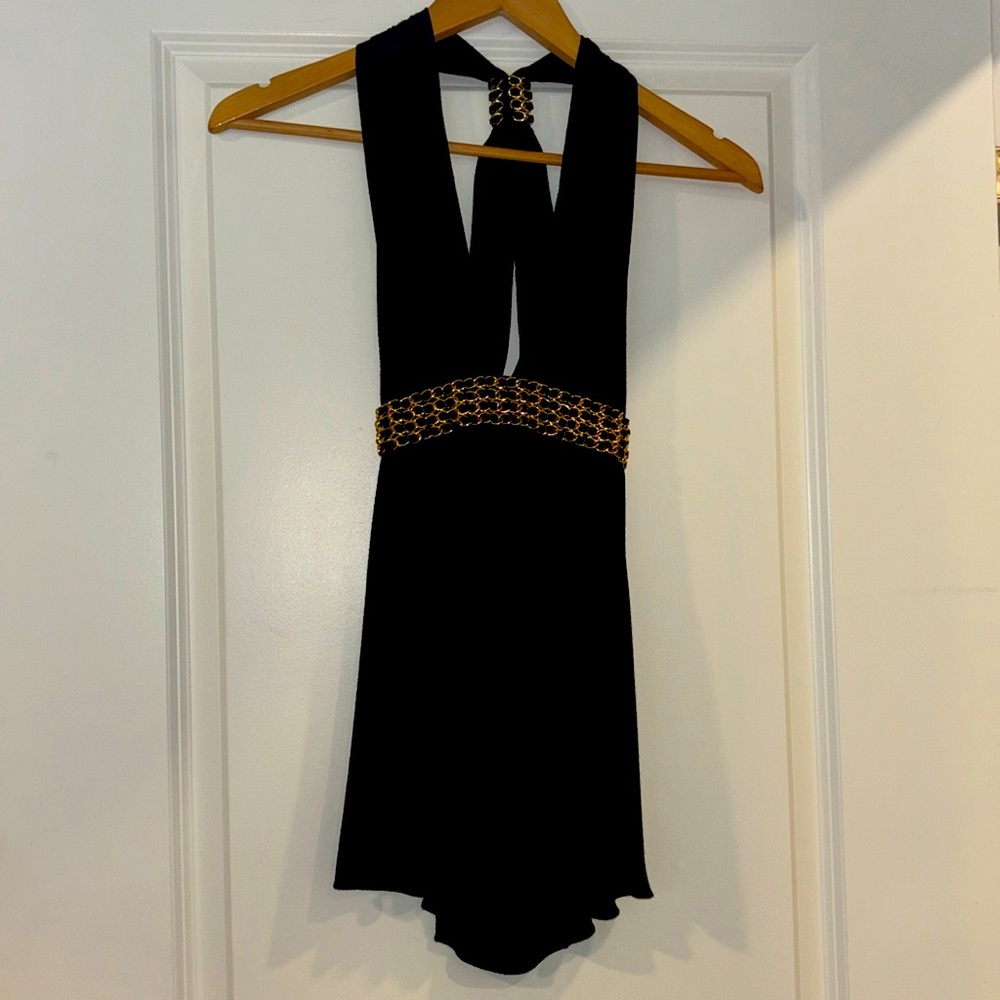 Black low-cut top